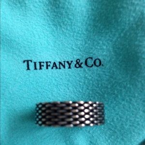 COPY - NEW TIFFANY Mesh Ring Oxidized Silver 925 Size 6